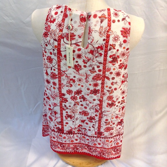 NWT Max Studio Floral Tank Top (S) - Picture 2 of 11